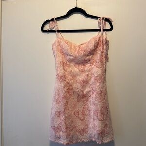 New Beginning Boutique Size 4 Penny Lane Pink Butterfly Homecoming Mini Dress